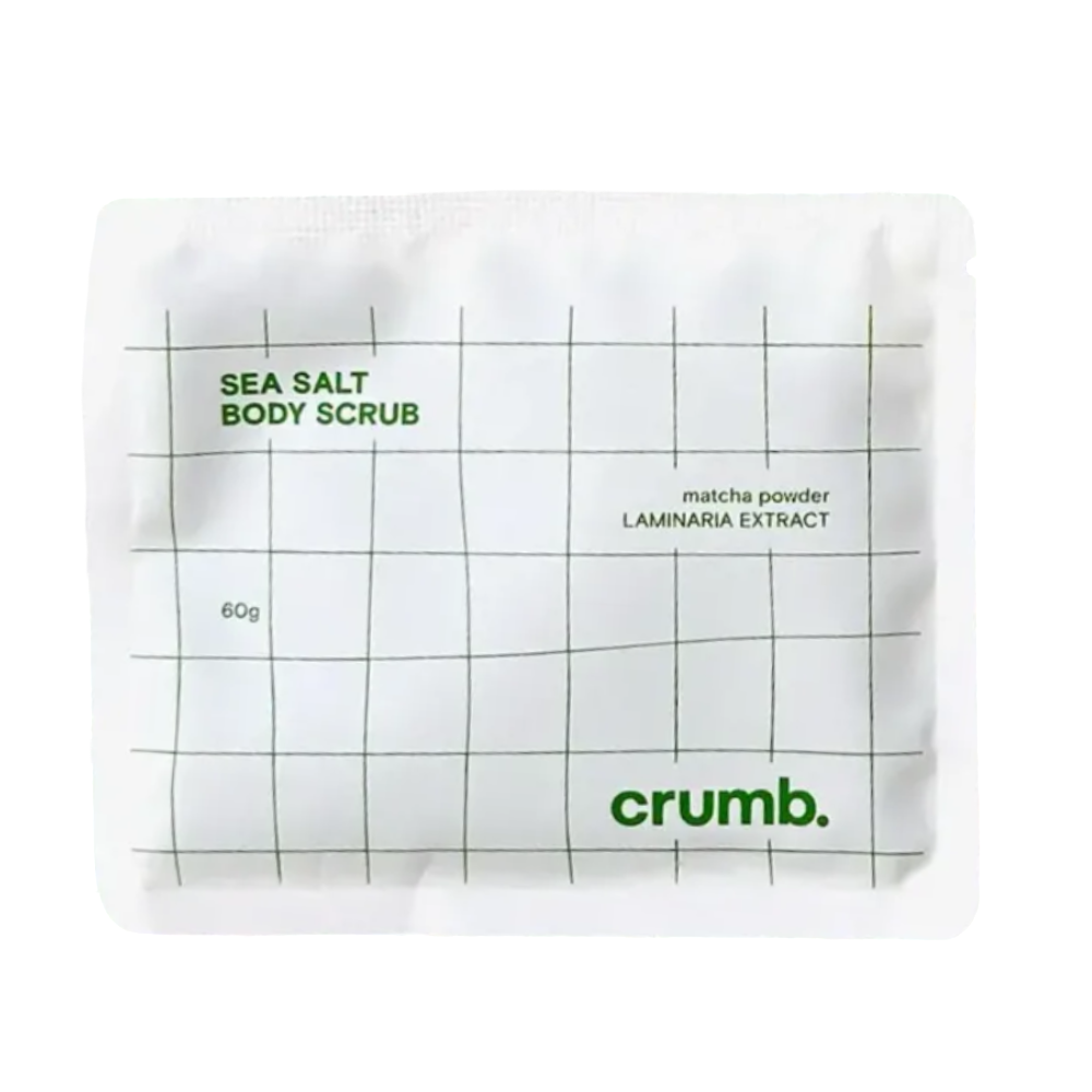 CRUMB. Matcha Body Scrub 1х60g - Сольовий скраб з пудрою матча та екстрактом ламінарії (travel format) 